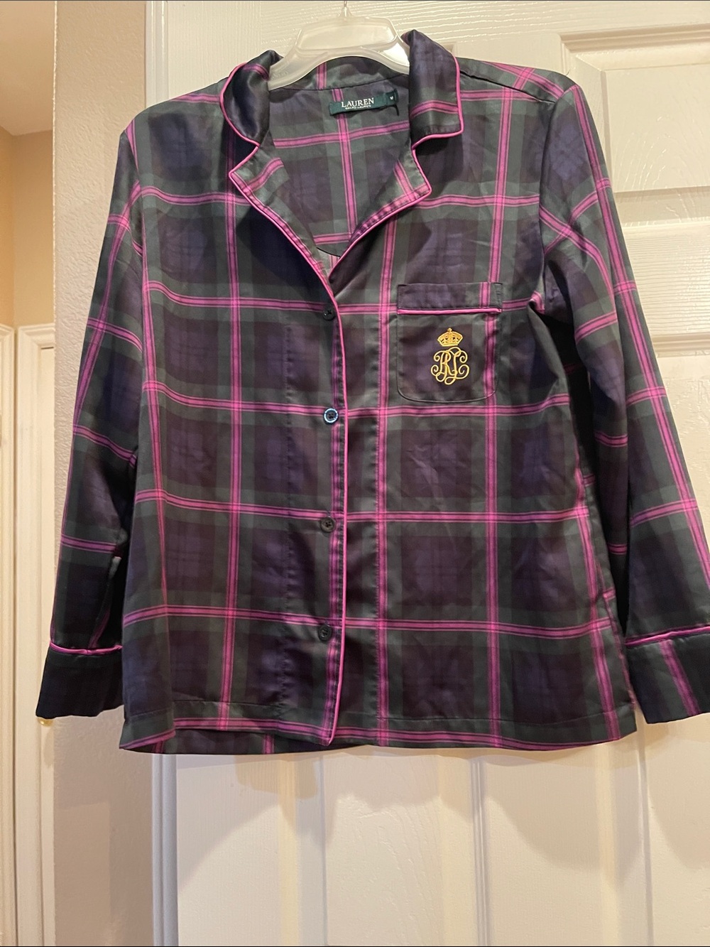 Ralph Lauren Black and Pink Plaid Blazer Jacket